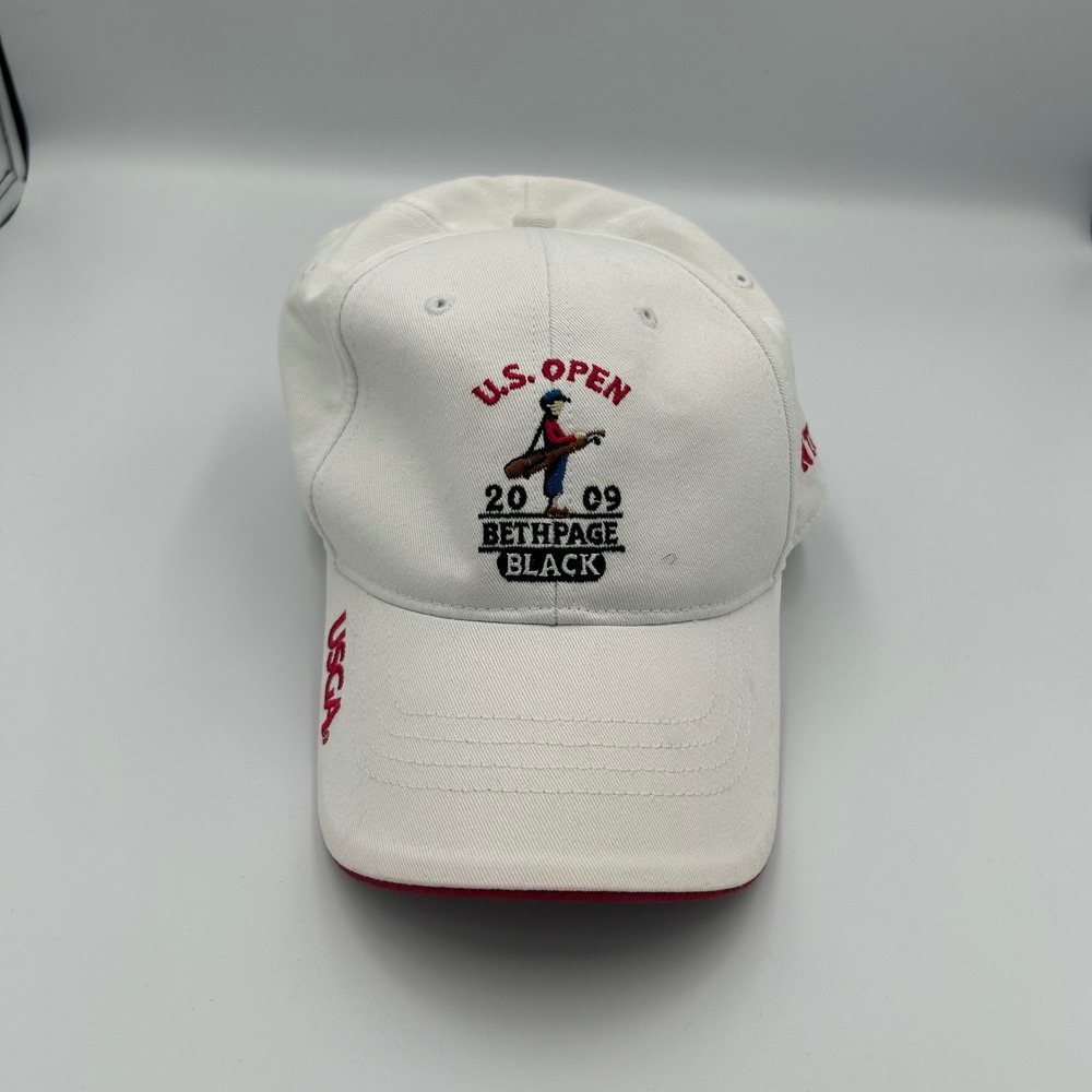 Ashworth Hat Unisex OS White 2009 US Open Bethpage Black Volunteer Golf Cap